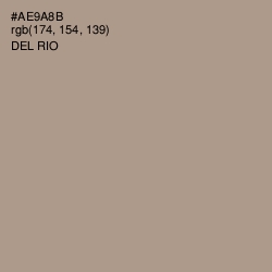 #AE9A8B - Del Rio Color Image